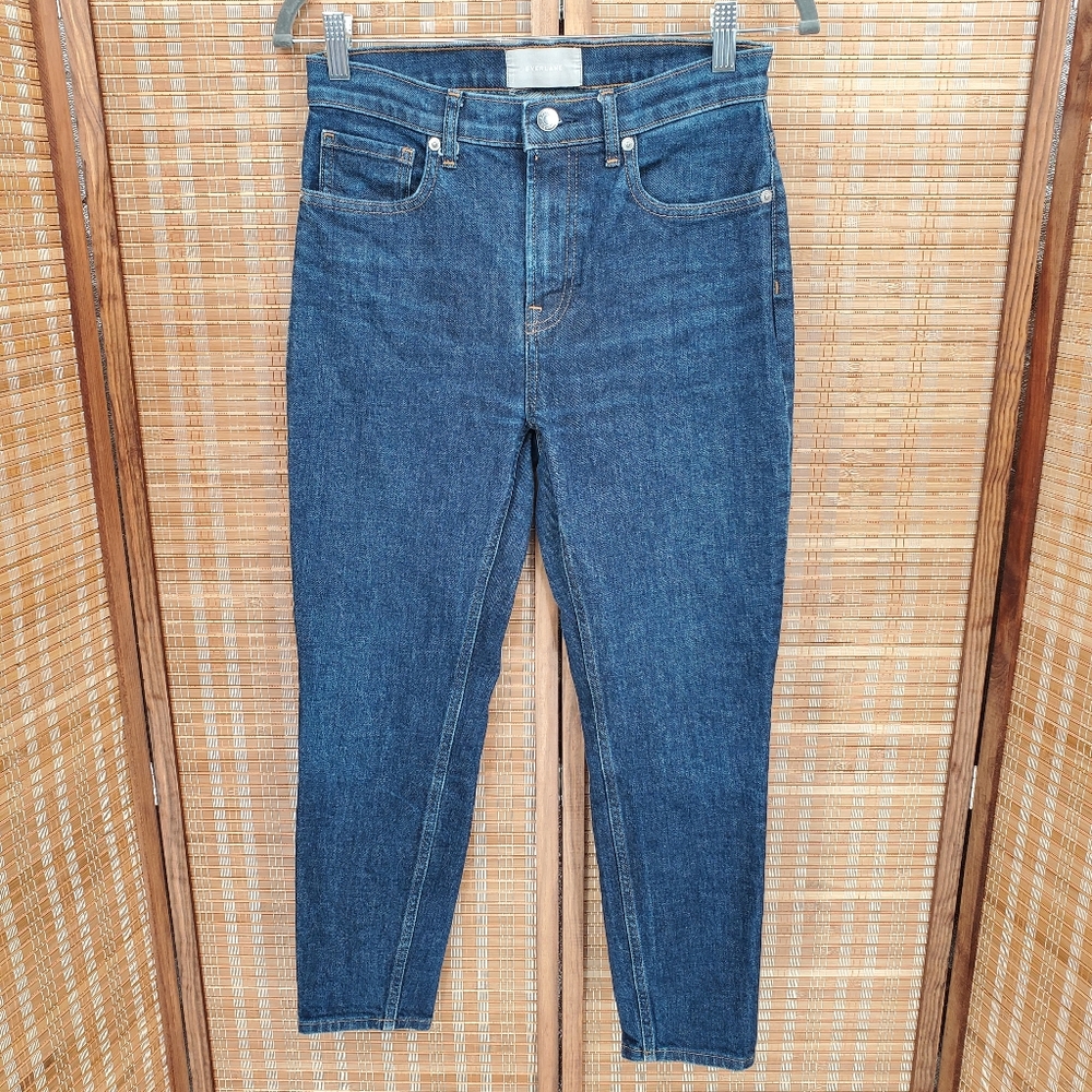 ♧ Everlane Blue Denim Jeans Tapered Leg Size 28 - Picture 7 of 8